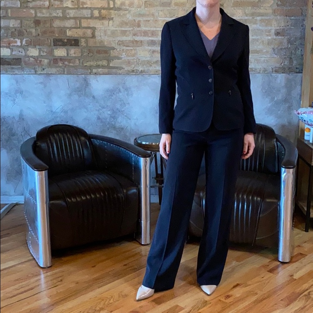 Women’s Navy suit (blazer and slacks) - Tahari ASL